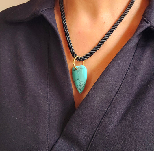 Turquoise heart pendant