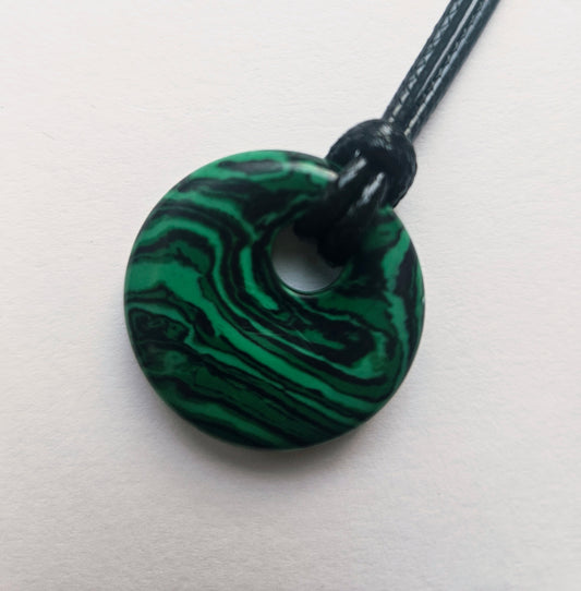 Malachite stone disc