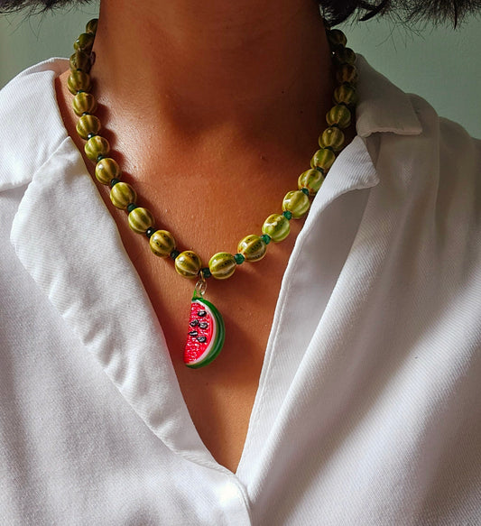 Watermelon glass pendant