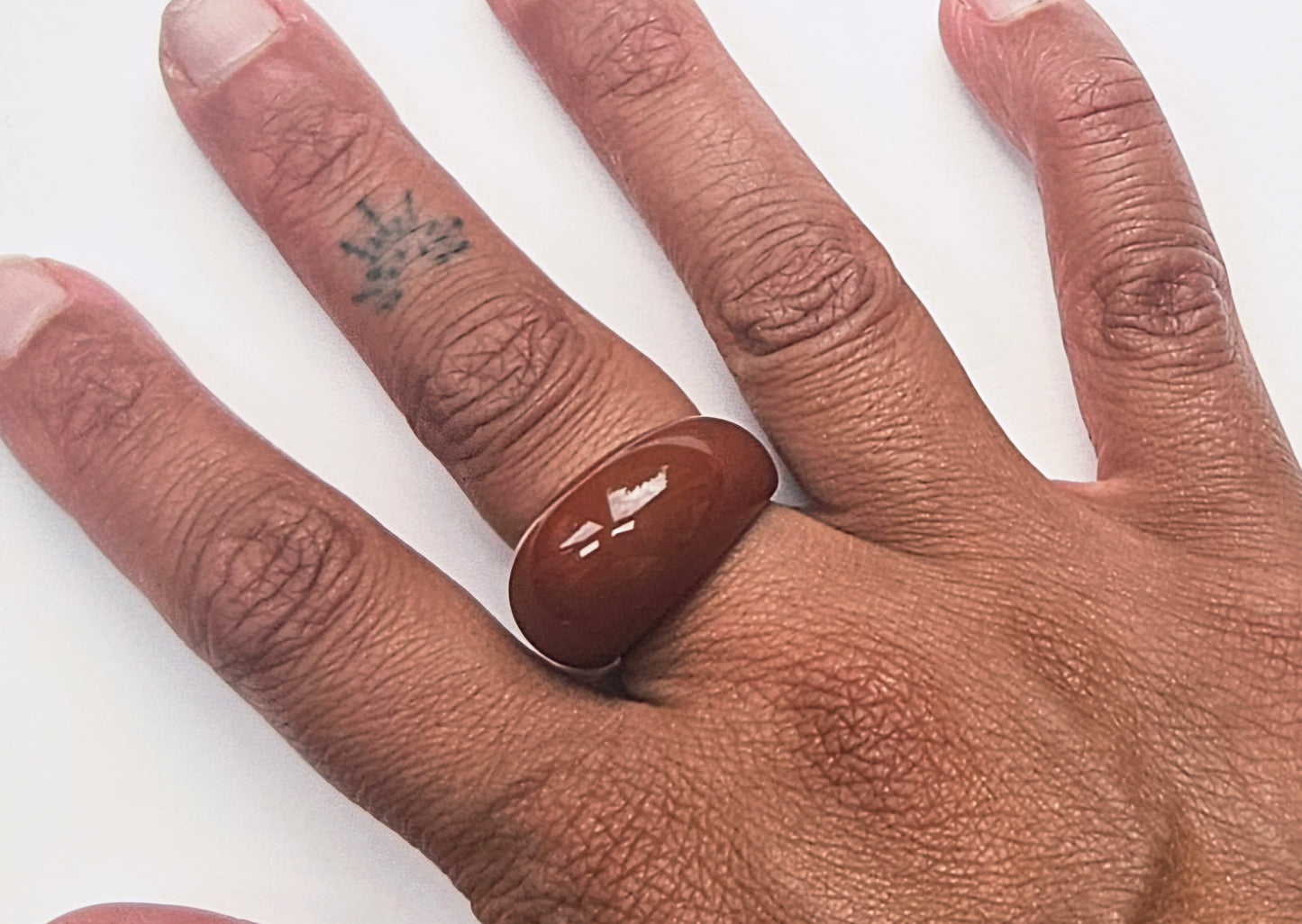 Onxy agate ring
