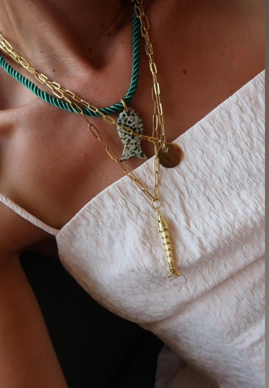 Silk rope pendant necklaces