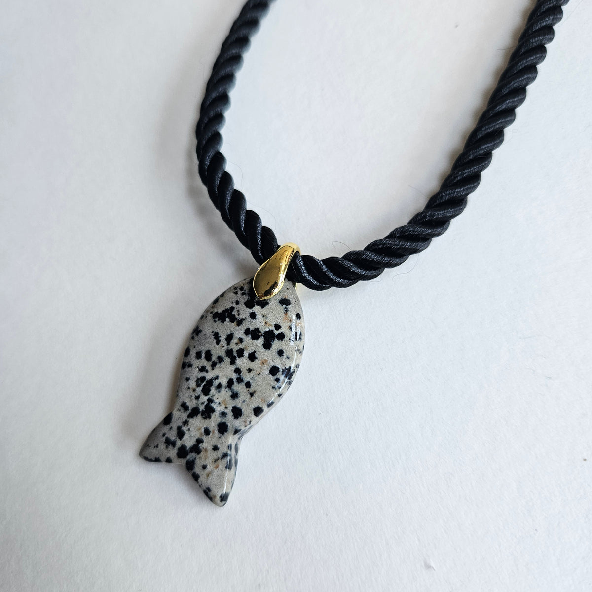 Silk rope pendant necklaces