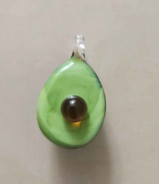 Avocado glass pendant