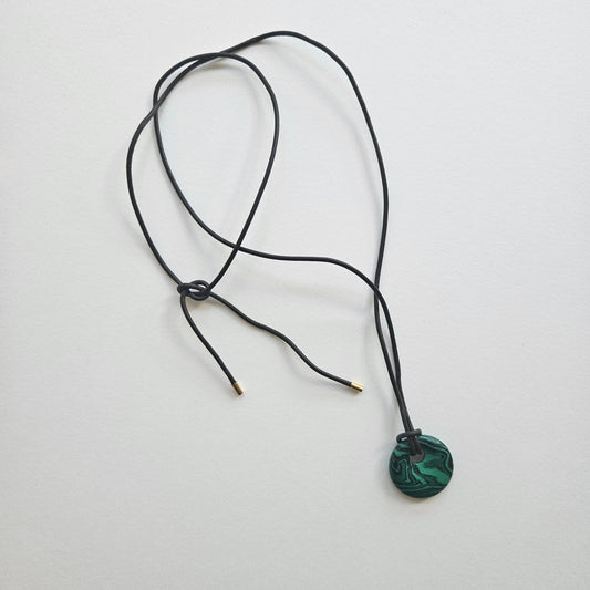 Malachite stone disc