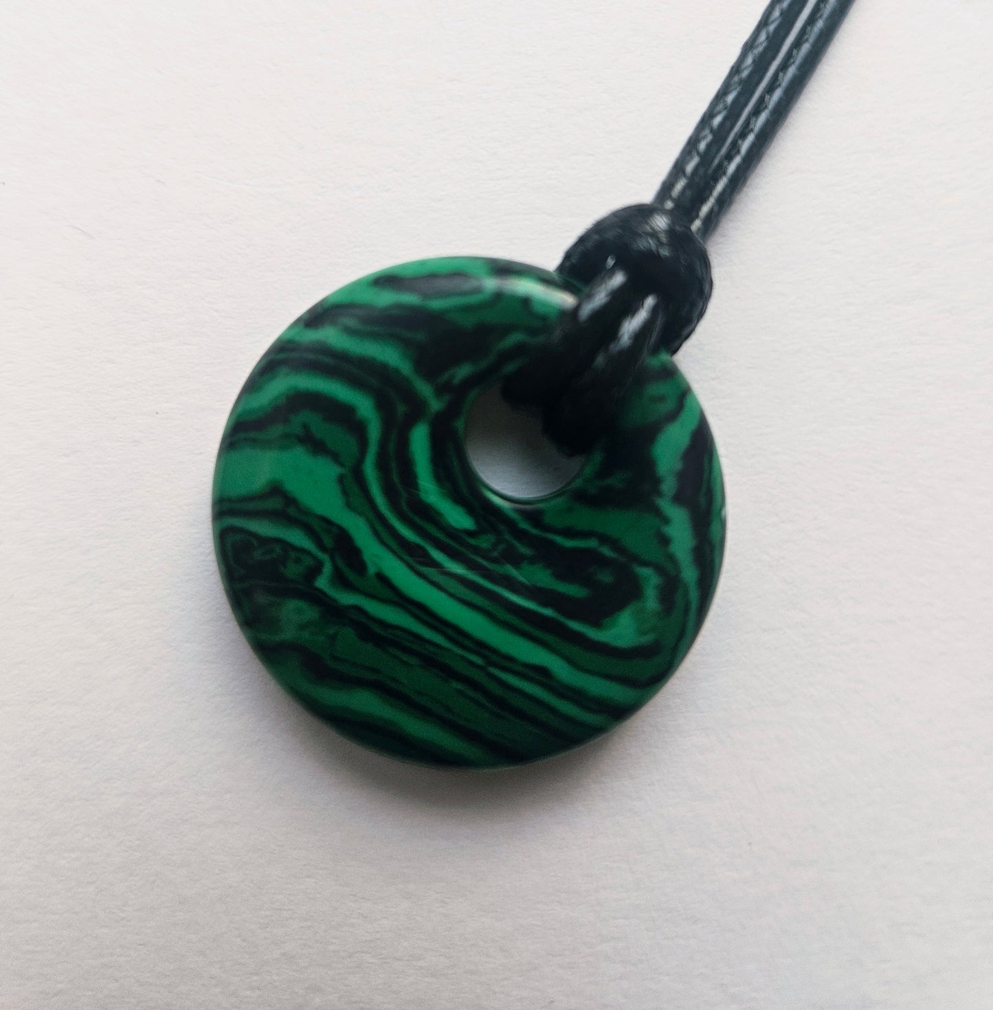 Malachite stone disc