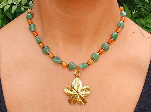 Gold filled flower pendant
