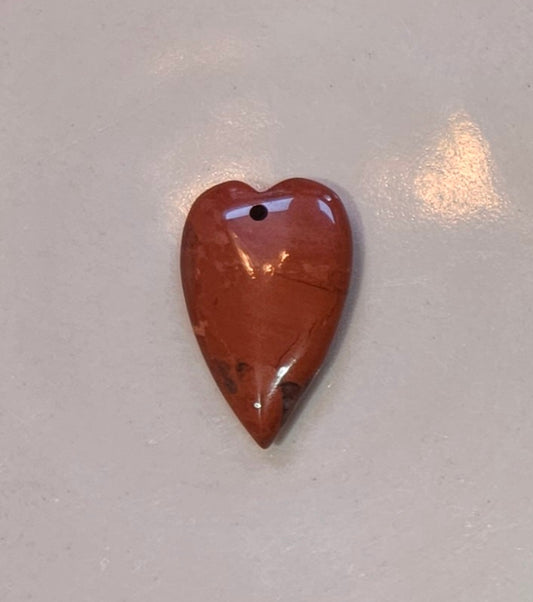 Red stone heart pendant