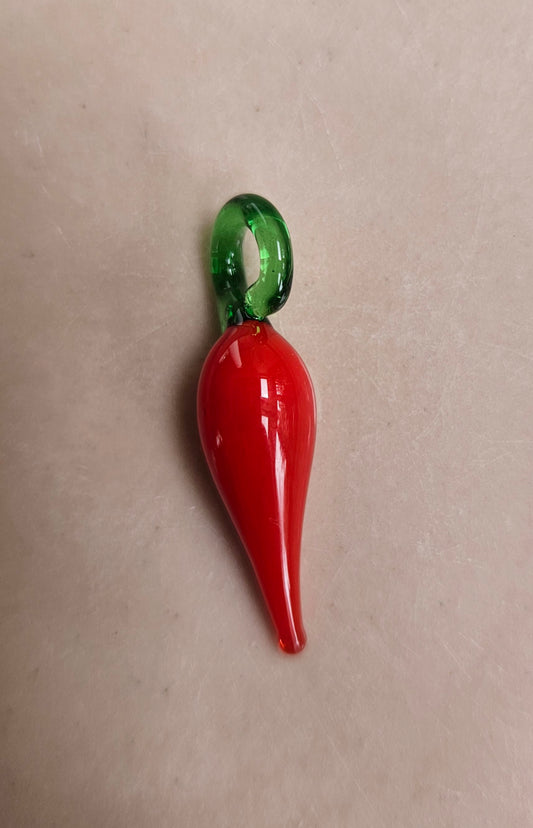 Chilli glass pendant