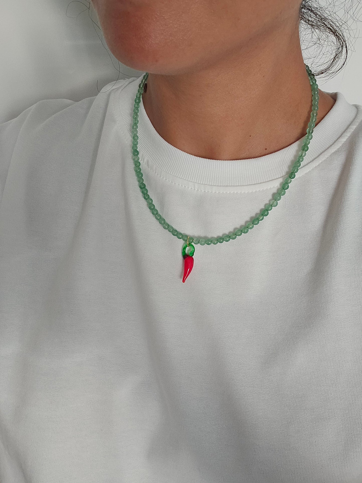 Chilli glass pendant