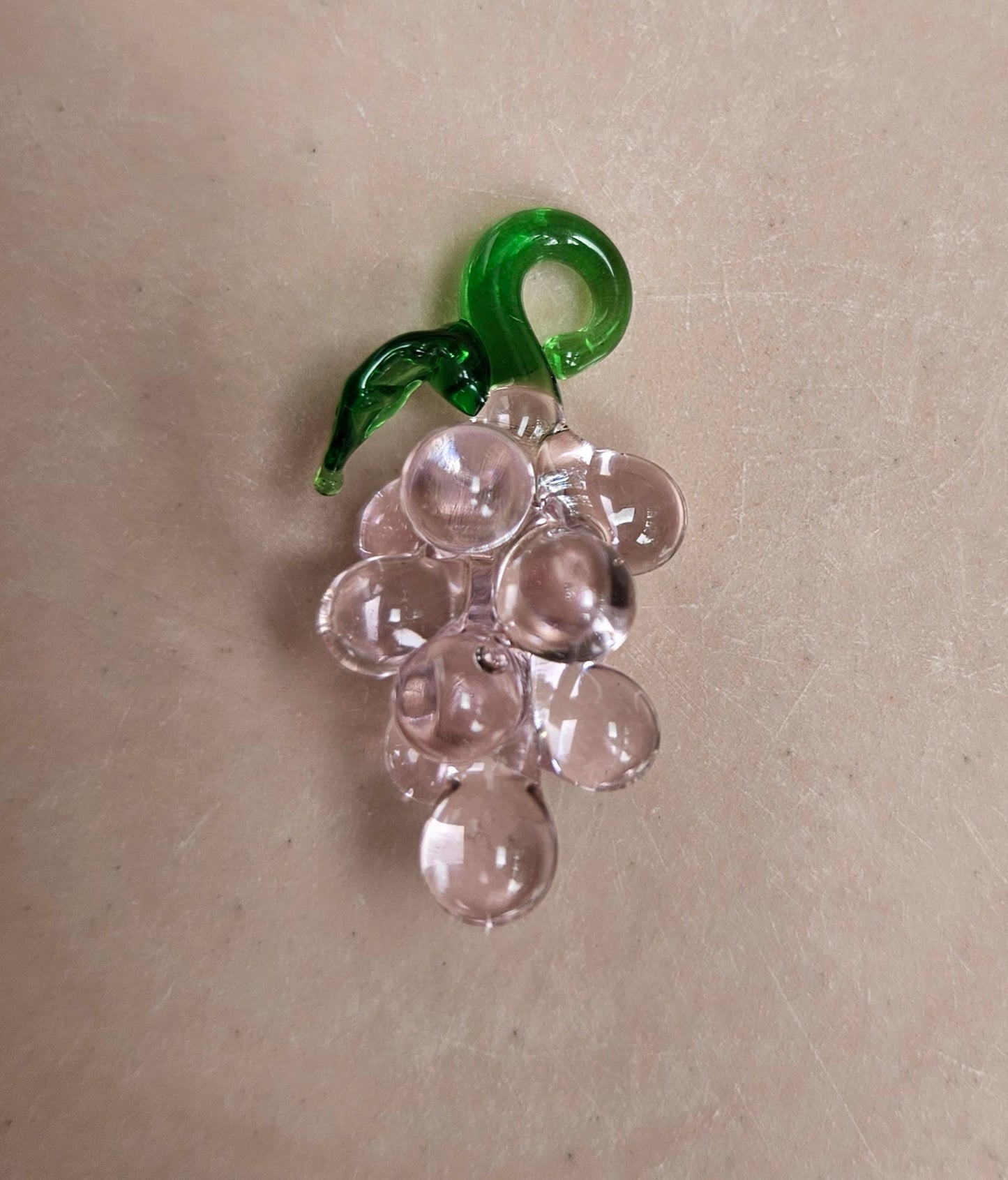 Pink grape glass pendant