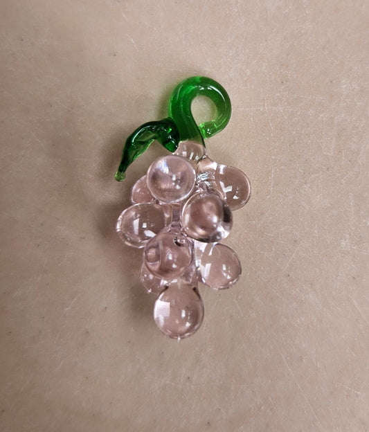 Pink grape glass pendant