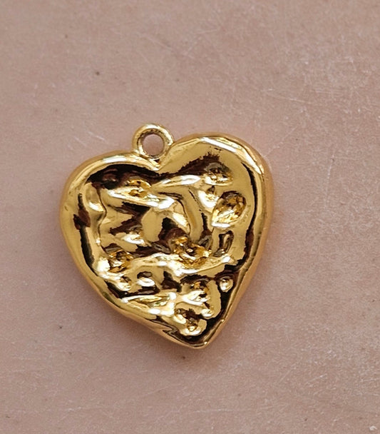 18k Gold filled heart pendant